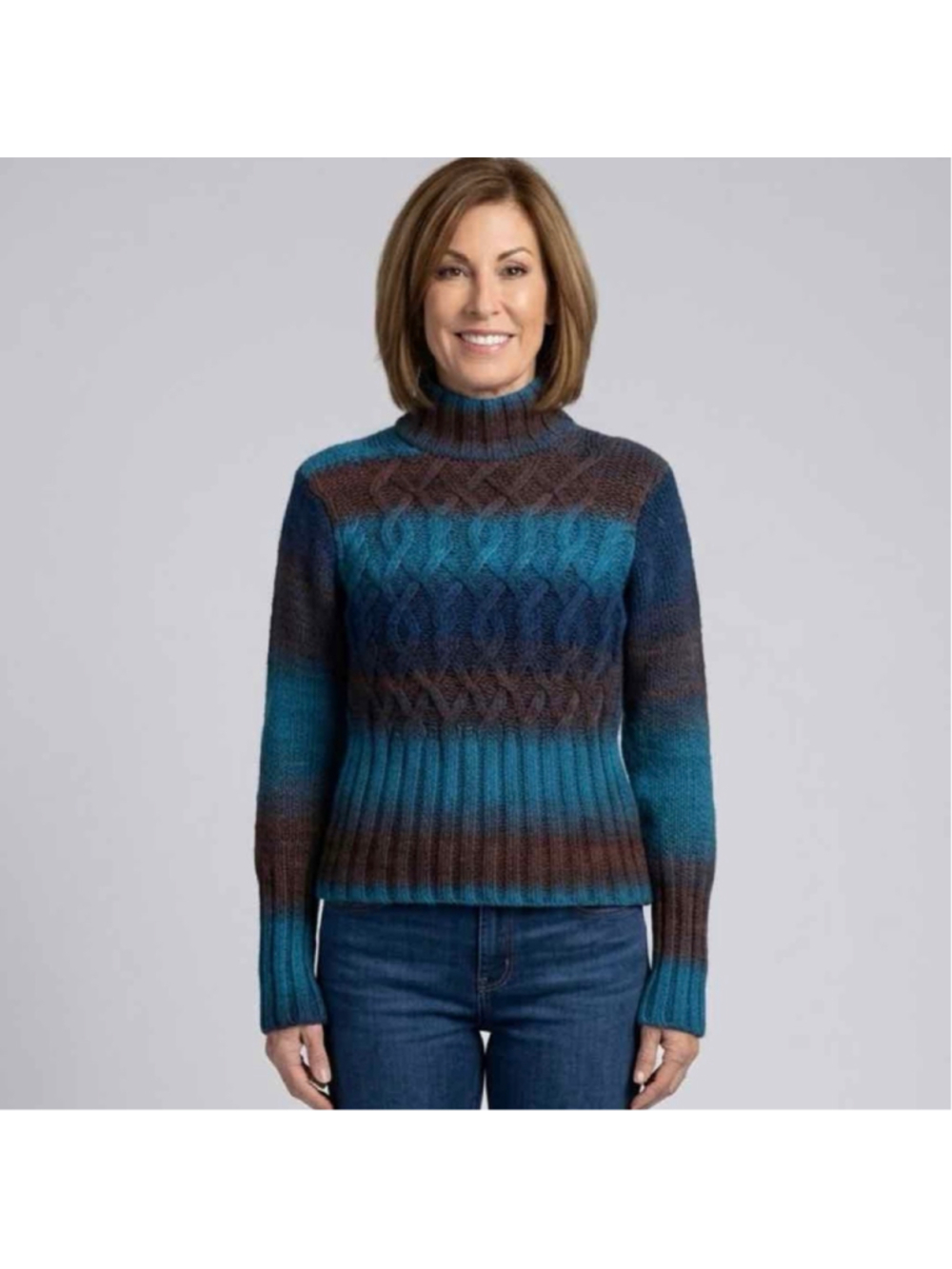 Ramy Brook Leesa Multicolor Turtleneck Sweater Size L